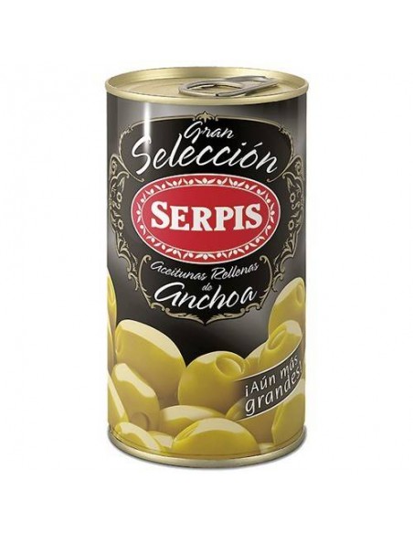 Serpis Anchovy Stuffed  Olives "Great Selection" 20.8oz Serpis - 1