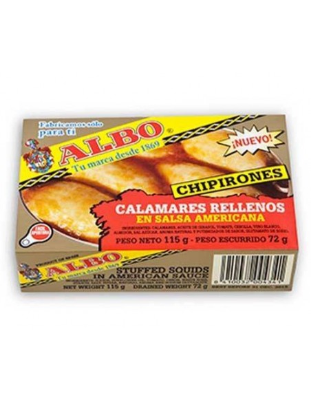 Stuffed Baby Squids in American Tomato Sauce