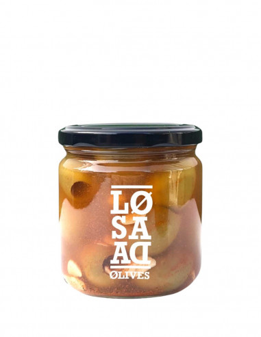 Harissa Dressing Pitted Gordal Olives...